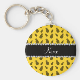 Personalisiertes Ananas-Muster Schlüsselanhänger