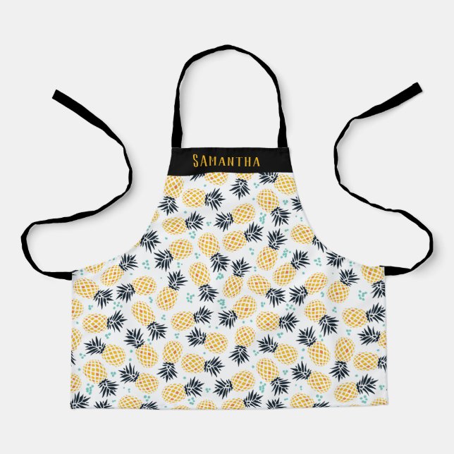 Personalisiertes Ananas-Muster Schürze (Vorderseite)