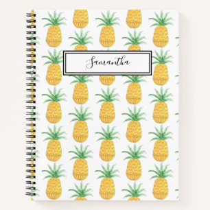 Personalisiertes Ananas-Notebook Notizbuch