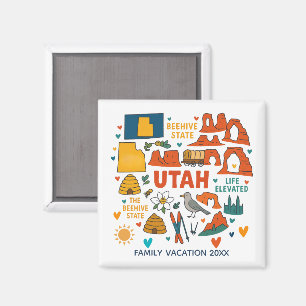 Personalisiertes Andenken an den Utah-Familienurla Magnet