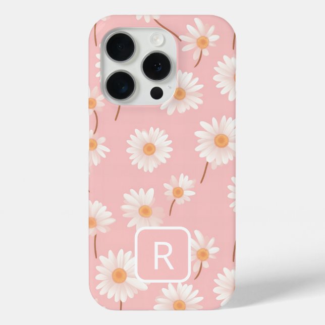 Personalisiertes anfängliches Daisy-Muster auf Sof Case-Mate iPhone Hülle (Rückseite)