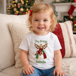 Personalisiertes Angel-Design - Niedlicher Patchwo Baby T-shirt