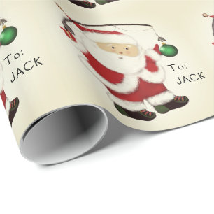 Personalisiertes Angel-Weihnachtspapier Geschenkpapier