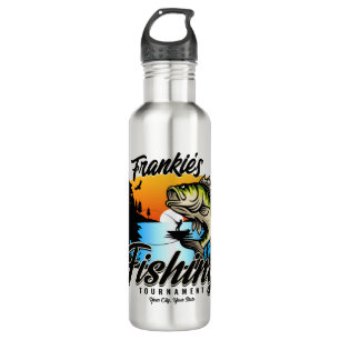 Personalisiertes Angelturnier Fischfeindlichkeit Edelstahlflasche