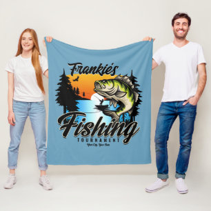 Personalisiertes Angelturnier Fischfeindlichkeit Fleecedecke