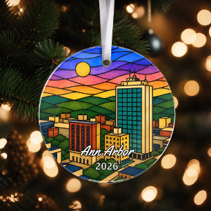 Personalisiertes Ann Arbor-Acrylabzeichen, Benutze Ornament