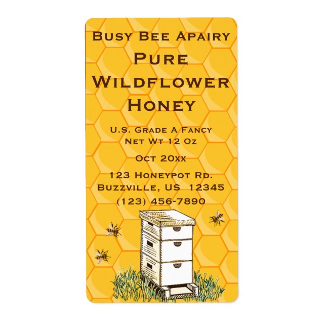 Personalisiertes Apiary mit Bienenstock und Honeyc (Vorne)