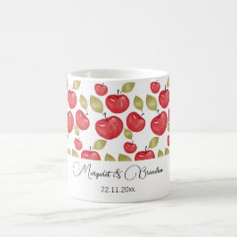 Personalisiertes Apple Muster Wasserfarbe Handlack Kaffeetasse