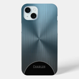 Personalisiertes Aqua Blue Metallic und Black Case-Mate iPhone Hülle