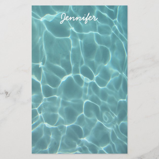 Personalisiertes Aqua Green Swimming Pool Foto (Vorderseite)