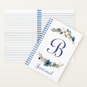 Personalisiertes Aquarell-Blumenjournal Notizbuch