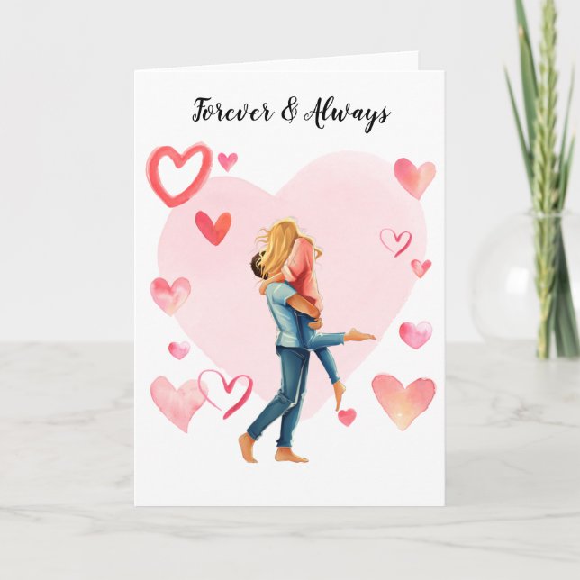 Personalisiertes Aquarellbild Feiertagskarte (Vorderseite)