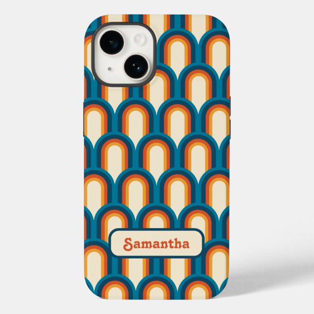 Personalisiertes Arch-Rainbow-Muster Case-Mate iPhone 14 Hülle (Rückseite)