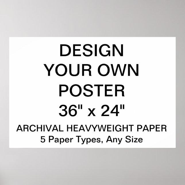 Personalisiertes Archivpapier 36"x24"-Poster Poster (Vorne)