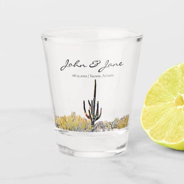 Personalisiertes Arizona-Wüstenschussglas Schnapsglas (Vorderseite)