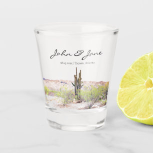 Personalisiertes Arizona-Wüstenschussglas Schnapsglas