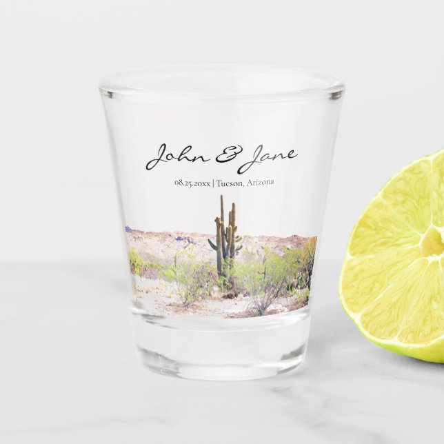 Personalisiertes Arizona-Wüstenschussglas Schnapsglas (Vorderseite)