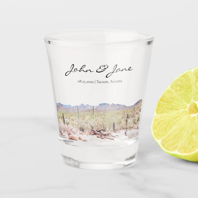 Personalisiertes Arizona-Wüstenschussglas Schnapsglas (Vorderseite)