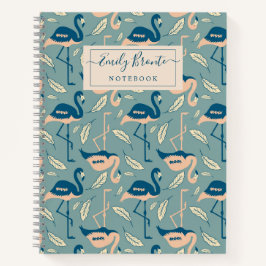 Personalisiertes Art Deco inspiriert Flamingo-Must Notizbuch