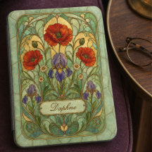 Personalisiertes Art Nouveau Blumen Kindle-Case