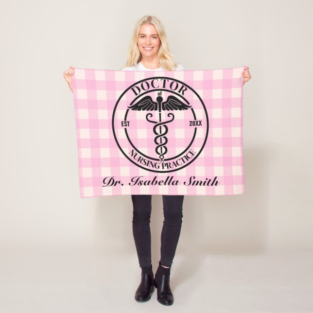 Personalisiertes Arztgeschenk für Studienabschluss Fleecedecke (Beispiel)