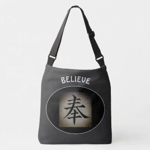 Personalisiertes asiatisches Symbol für die Chines Tragetaschen Mit Langen Trägern