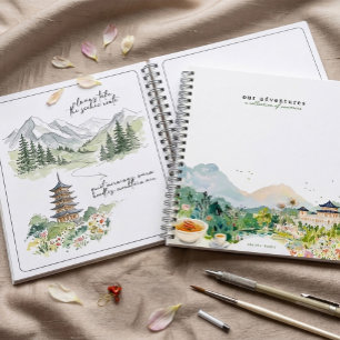 Personalisiertes Asien-Reisejournal-Notizbuch Notizbuch