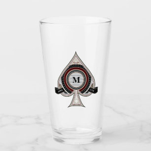 Personalisiertes Ass des Spades Glas