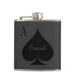Personalisiertes Ass von Pik trinken Flasche Flachmann