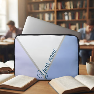 Personalisiertes ästhetisches blaues Namensgeschen Laptopschutzhülle