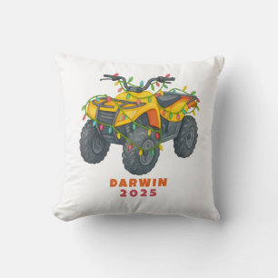Personalisiertes ATV-Weihnachten Vierradler Ferien Kissen