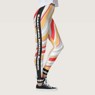 Personalisiertes auffallendes Marmor Workout-Outfi Leggings