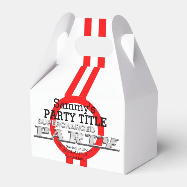 Personalisiertes aufgeladenes Party Geschenkschachtel (Vorderseite)