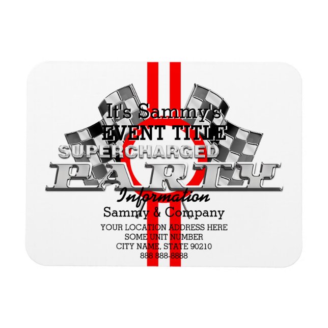 Personalisiertes aufgeladenes Party Magnet (Horizontal)