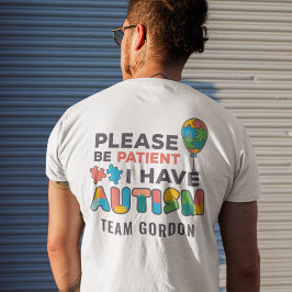 Personalisiertes Autismus Bewusstsein Bitte geduld Tri-Blend Shirt