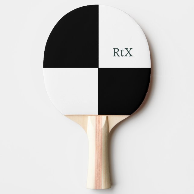 Personalisiertes B&W-Design Tischtennis Schläger (Vorderseite)