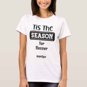 Personalisiertes b&w TIS THE SAASON T-Shirt
