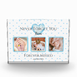 Personalisiertes Baby-Boy-Memorial-Foto Fotoblock