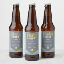 Personalisiertes Baby Brew Beer Label Sonnendusche
