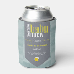 Personalisiertes Baby Brew Beer Label Sonnendusche Dosenkühler