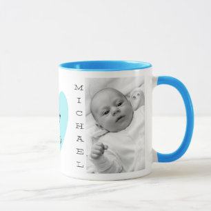 Personalisiertes Baby-Foto-blaue Tasse