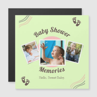 Personalisiertes Baby Foto Collage Throw Kissen Ge Magnetkarte