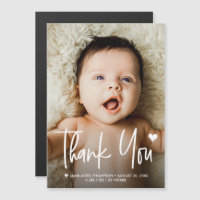 Personalisiertes Baby-Foto-Dankeschön für Neugebor