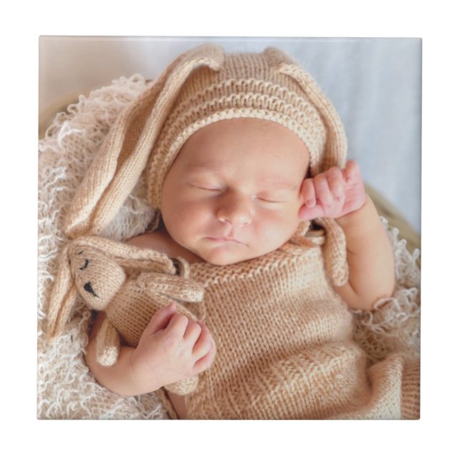 Personalisiertes Baby-Foto Fliese (Vorderseite)