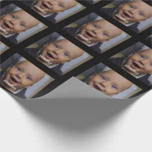 Personalisiertes Baby-Foto Geschenkpapier