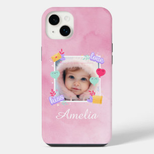 Personalisiertes Baby-Foto - Liebe, Kuss und Herze iPhone 14 Plus Hülle