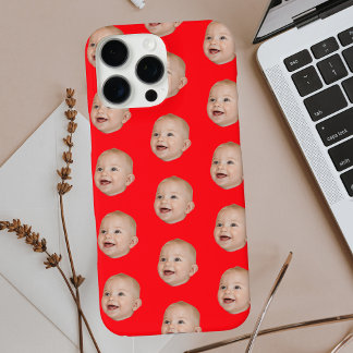 Personalisiertes Baby-Gesicht Muster Foto iPhone 16 Pro Max Hülle