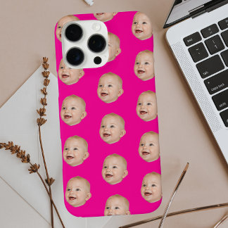 Personalisiertes Baby-Gesicht Muster Foto iPhone 16 Pro Max Hülle