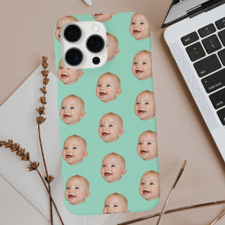 Personalisiertes Baby-Gesicht Muster Foto iPhone 16 Pro Max Hülle