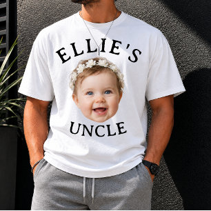Personalisiertes Baby-Gesicht Onkel Individuelles T-Shirt